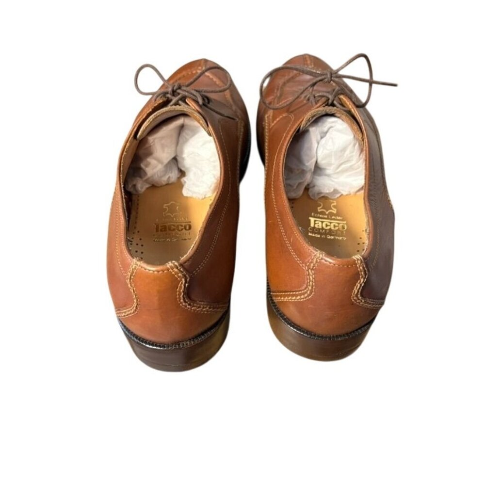 Vintage Tacco Comfort Brown Leather Mens Lace-Up Dress Shoes 9.5 M
